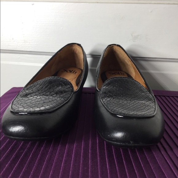 Ladies Söfft Black Loafer w/ Faux Snake Toe sz7.5 - Picture 6 of 7